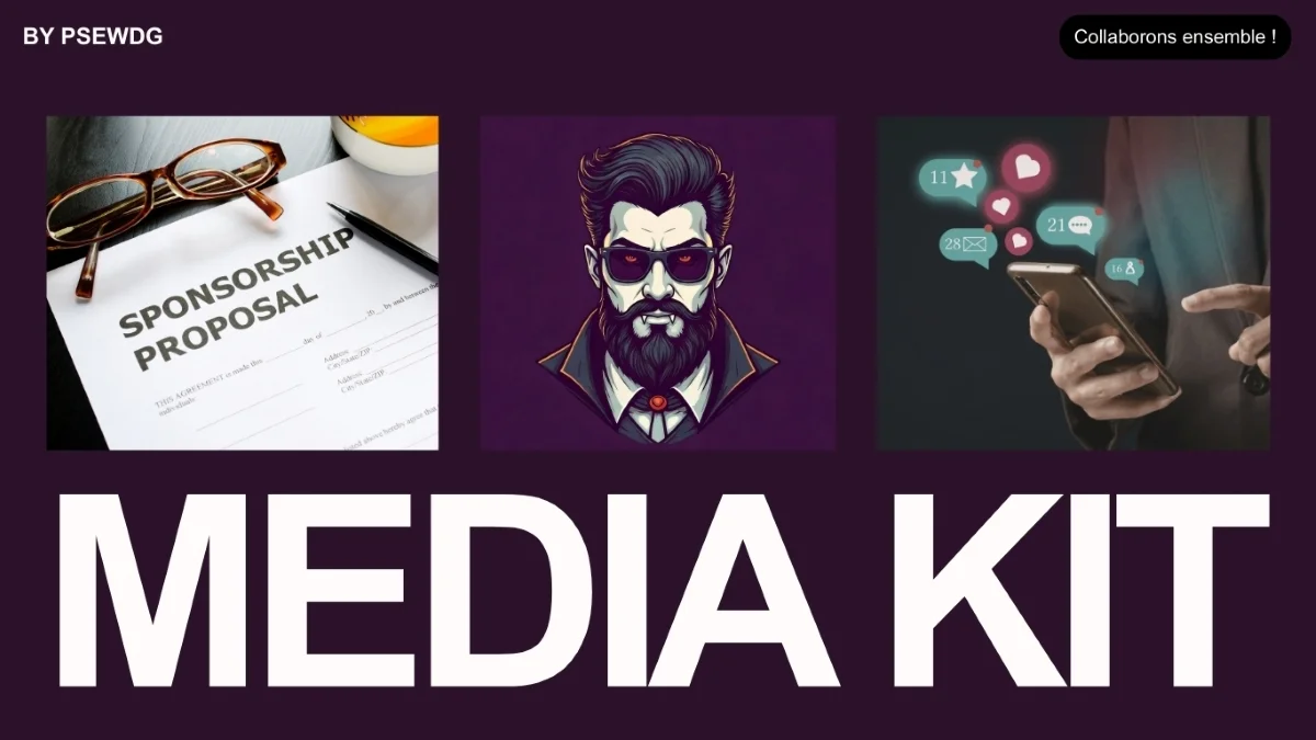 Exemple de Kit Média Twitch professionnel généré pour un streamer